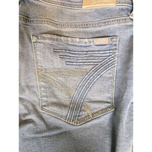 Seven7 Jeans Women's 18 Plus Light Wash Embroidery Straight EUC
